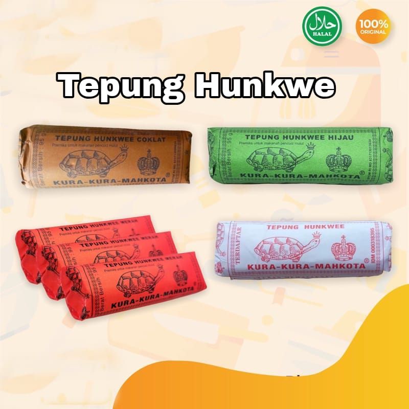 

Tepung Hunkwee / Tepung Hun kwee Kura-Kura Mahkota 95gr