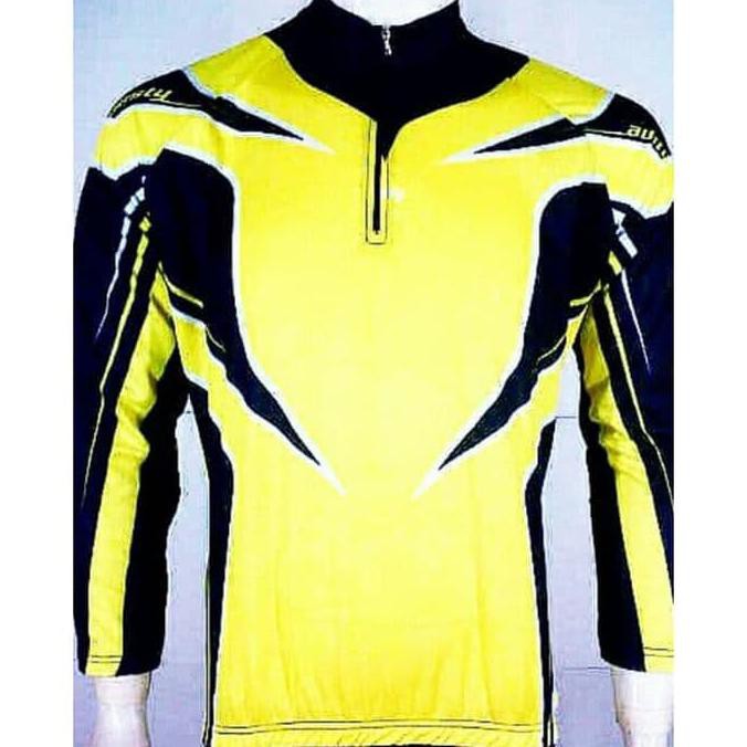BAJU KAOS JERSEY SEPEDA KUNING POLOS