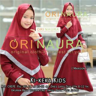  Baju  Gamis  Anak  Kikeka Kids Ori  Naura  Longdress Maxi Mat 