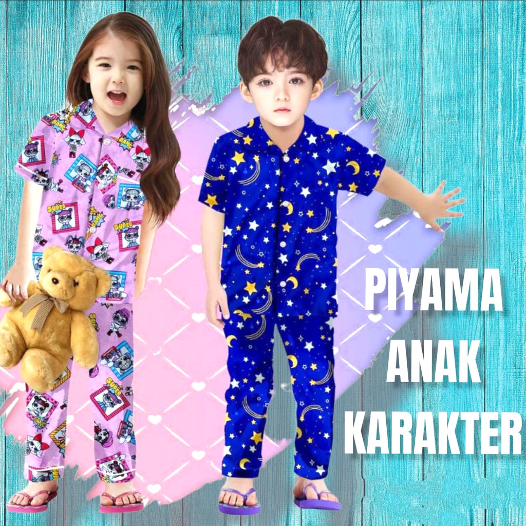 one set BAJU TIDUR/PIYAMA ANAK USIA 1-5THN