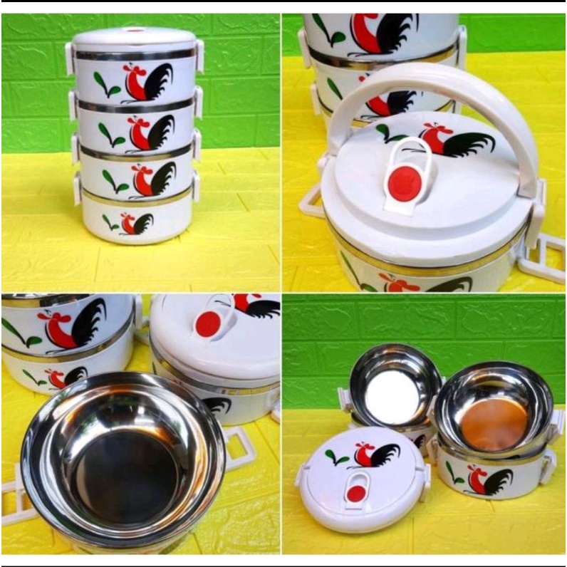 RANTANG AYAM JAGO 4 SUSUN / RANTANG BEKAL EMPAT SUSUN / TEMPAT