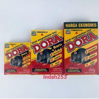 RACUN TIKUS DORA TANPA UMPAN KEMASAN 200GR BESAR. AMPUH 100% .ORIGINAL. HARGA GROSIR. TERMURAH