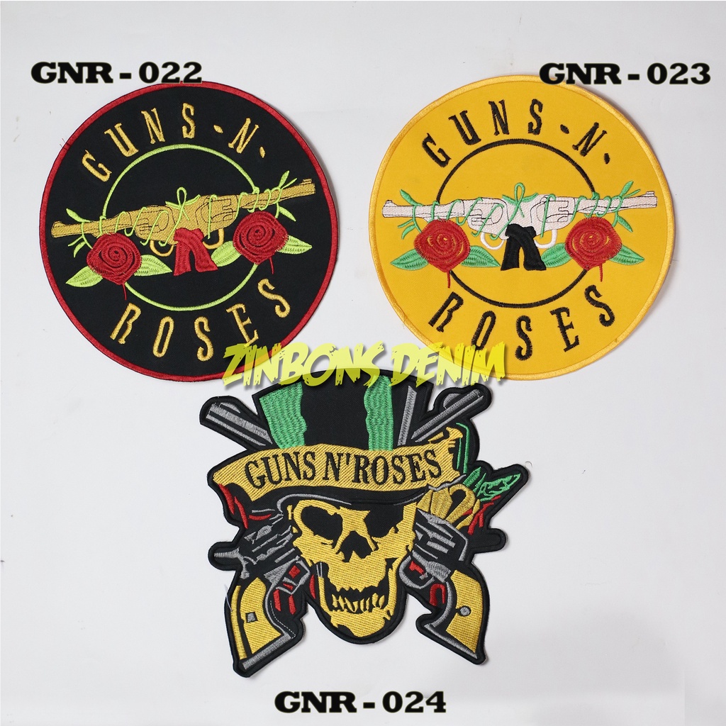 BACKPATCH BORDIR BACK PATCH GUNS N ROSES SLIPKNOT METALLICA EMBLEM BORDIR BESAR