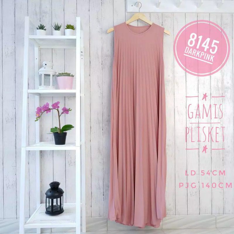 Emte Longdress Plisket Tanpa Lengan