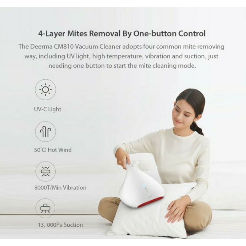 Deerma CM800 Vacuum Cleaner UV-C Penyedot Debu Kasur Anti Tungau CM800/CM818/EX919
