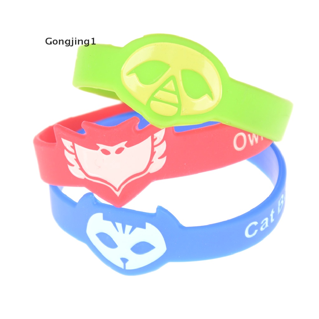 Gongjing1 Gelang Silikon Motif Pj Masks Owlette Cat Boy Gecko