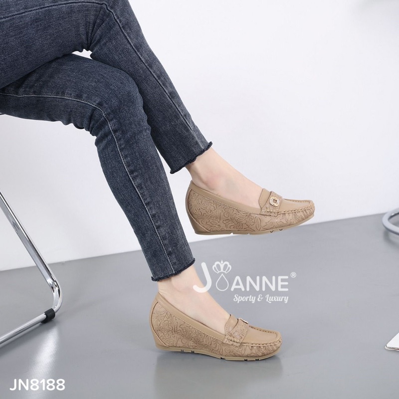 JOANNE Sepatu Wedges Wanita Import JN8188