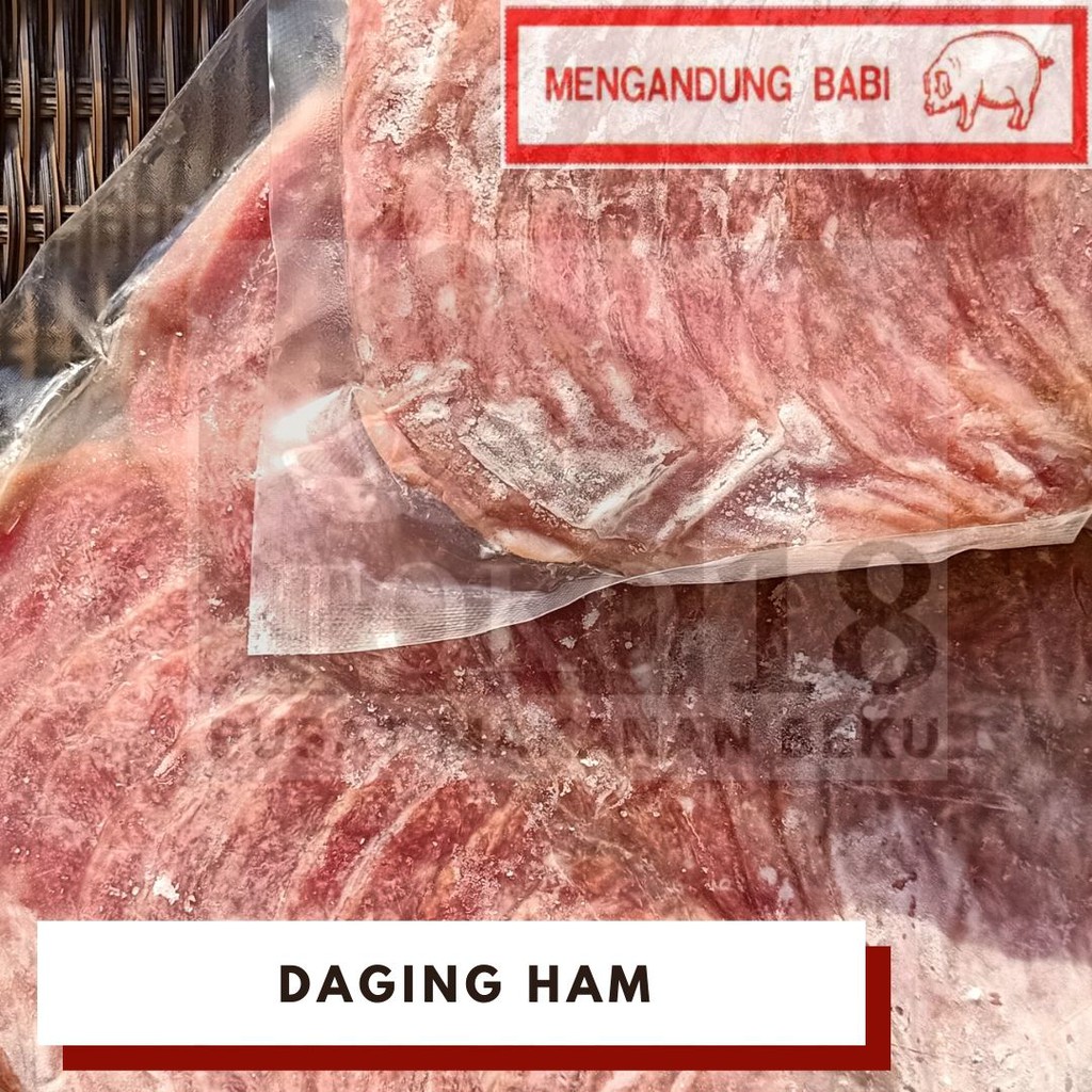 

1 Kg | SMOKED PORK HAM/DAGING HAM BABI | Non Halal