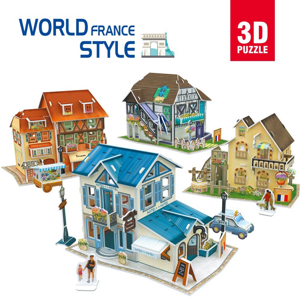 Cubicfun - Cubic Fun - 3D Puzzle World Style France - Prakarya Sekolah