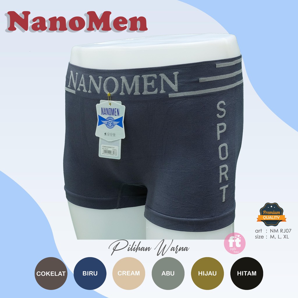 NANOMEN | Celana Dalam Boxer Pria / BAHAN RAJUT SEAMLESS / art NM RJ0X