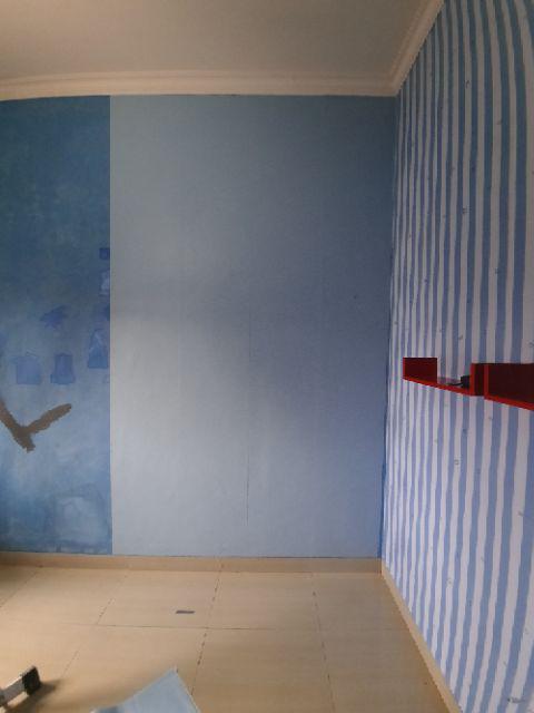L001ls Wallpaper Sticker Ku - Biru 45cm X 9-10m Wallpaper Dinding