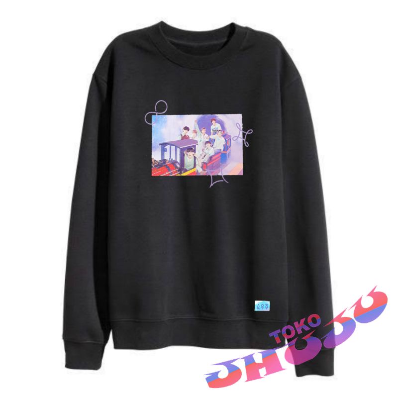 (Versi) Sweater BTS Muster Suwoozoo PHOTO PRINTING