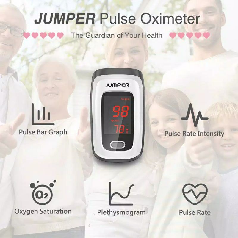 JUMPER FINGERTIP  PULSE OXIMETER ALAT CEK KADAR OKSIGEN DALAM DARAH ORIGINAL Sesuai Gambar