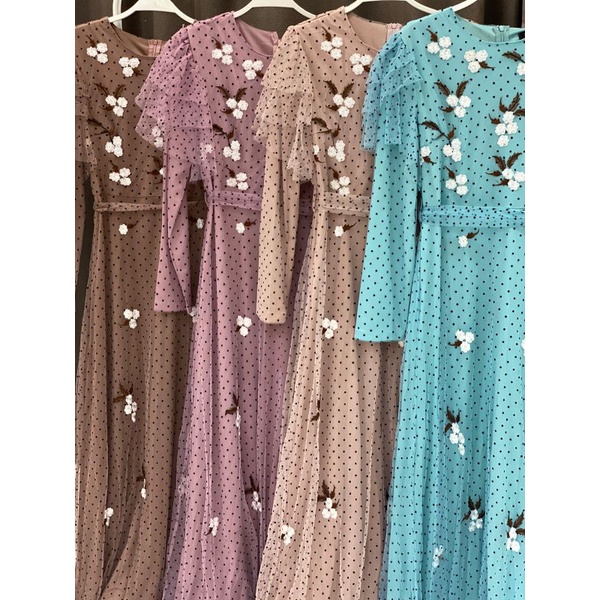 gamis vivorie tile polkadot