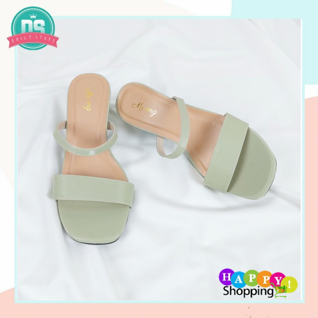 Ms Sandal High Heels Hak Tahu Tali Chunky Wanita Impor Murah Msh 07