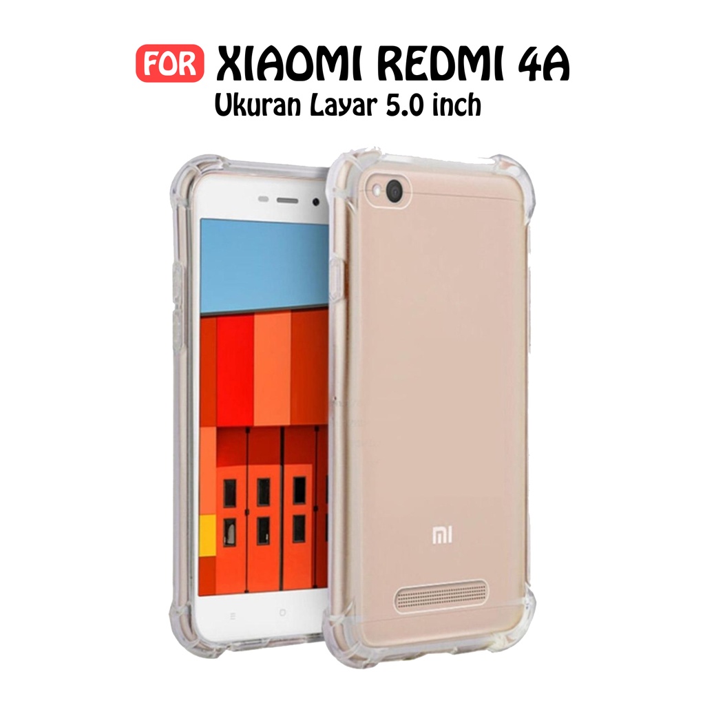 H8 Anti Crack Redmi 4A Soft Case Anti Crack Case Cover Silikon - Clear