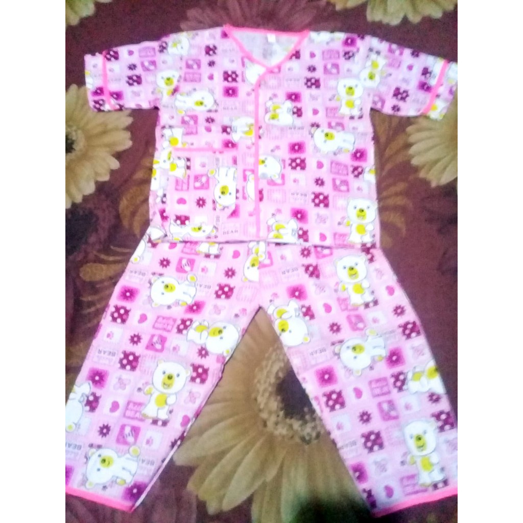 Piyama Anak Katun Jepang / Baju Tidur Anak Katun Bisa Pilih Motif Umur 1-8th/Anak Laki Perempuan M06