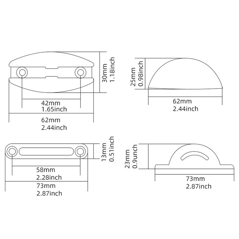 TK Door Retainer Catch RV Door Stoper Clip Nylon Installed on Cabinet Cupboard Drawer for Caravan