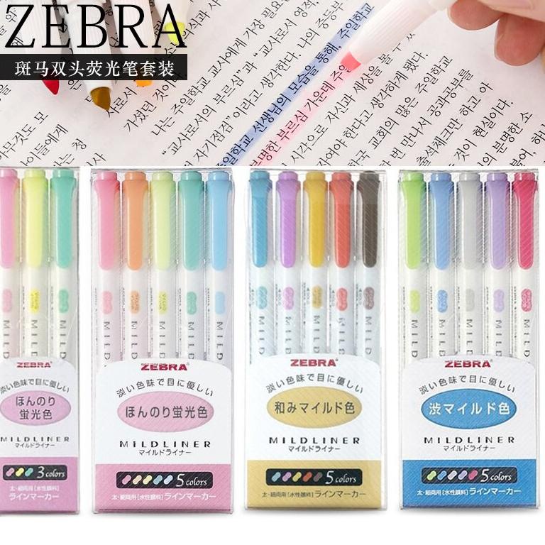 

[KODE MWP] Highlighter Zebra / Zebra Mildliner Set 5 Warna