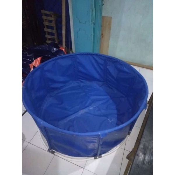 Kolam bulat D1,2 T80 fullset rangka pipa