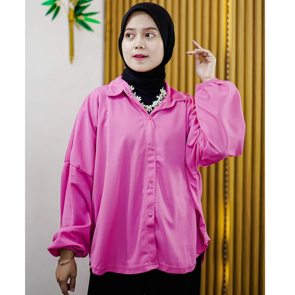 Bundling rose pinky 3 motif / inner dress kemeja oversize outer / bundling dress kemeja outer terbaru 2023