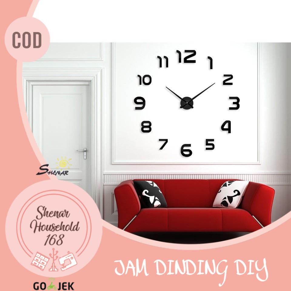 SHENAR JAM DIY / JAM RAK RASAKSA / JAM DINDING / DEKORASI / JAM DIY 80- 130 DIAMETER - BISA COD