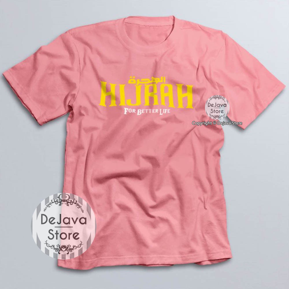 Kaos Dakwah Islami HIJRAH FOR BETTER LIFE - Tshirt Baju Distro Muslim Premium Eksklusif | 020-7