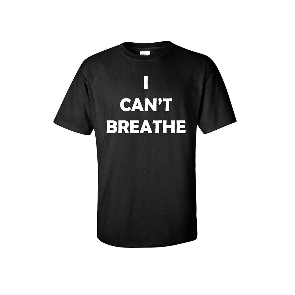 Kaos T Shirt Motif Tulisan Graphic I Cant Breathe Medium 