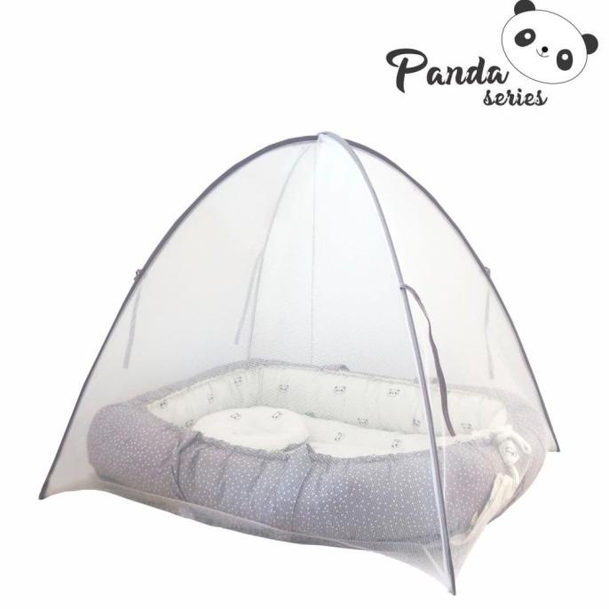 Omiland Kasur Serut Bayi + Kelambu Panda Series Oyk1141