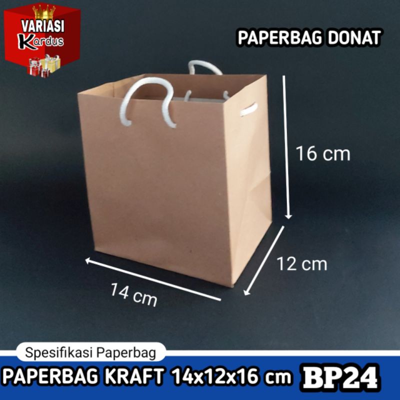 

ISI 12 BIJI PAPER BAG KUE DONAT BP24 | TAS KERTAS PAPERBAG POLOS TAS SOUVENIR
