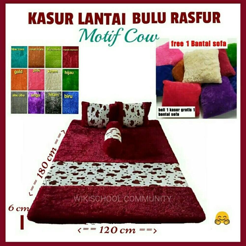 Kasur Lantai Matras Bulu Karakter Anak 120 x 180 x 6 cm
