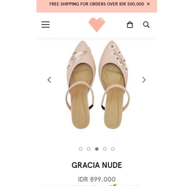 Pvra heels gracia nude PVRA X CINTHIA TAN sandal wanita preloved