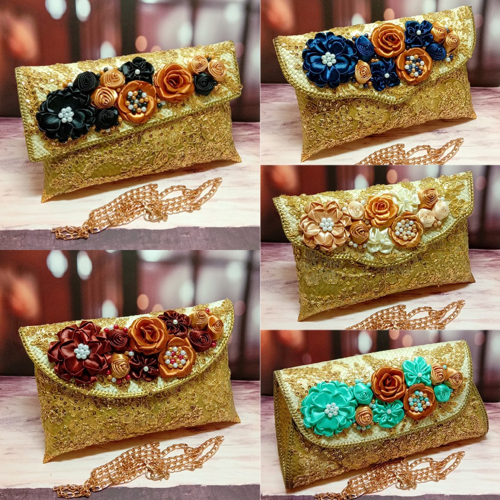 RJ CRAFT - Clutch Super Premium Clutch Party Clutch Brokat Cornelis Clutch Pesta Wanita