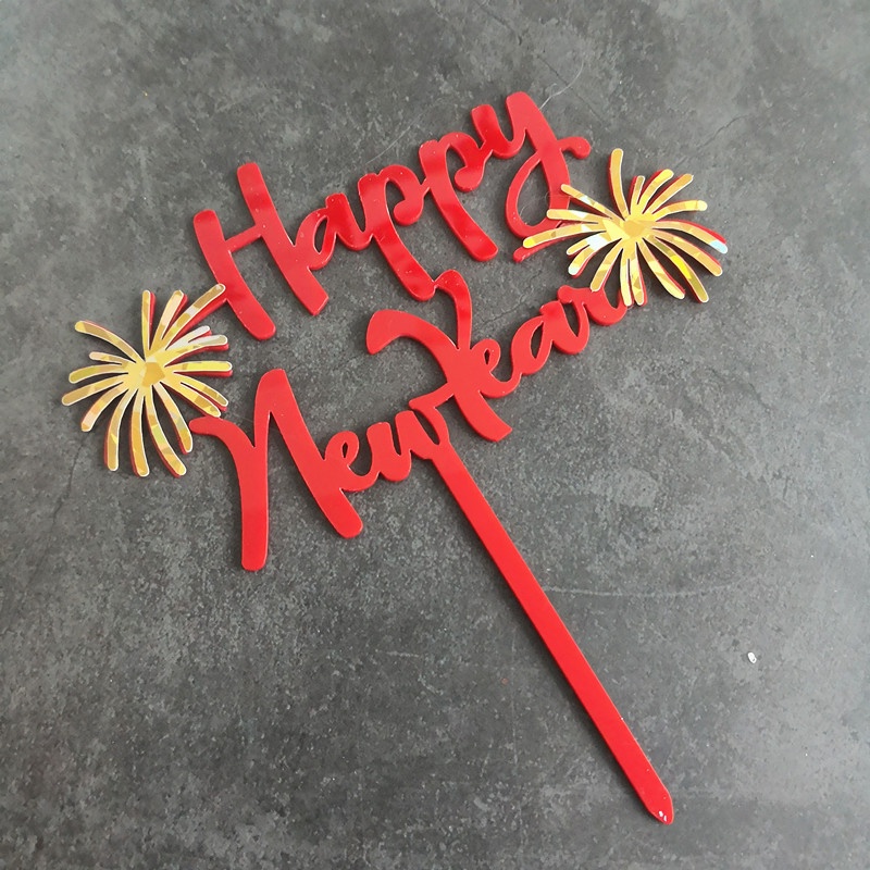 Topper Kue Desain Happy New Year 2022 Untuk Dekorasi