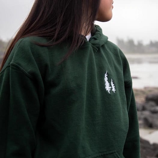 HOODIE UNISEX OVERSIZE LITTLE TREES BORDIR /// JUMPER UNISEX SIZE M TO XXL FLEECE TEBAL PREMIUM KEKINIAN TERBARU''