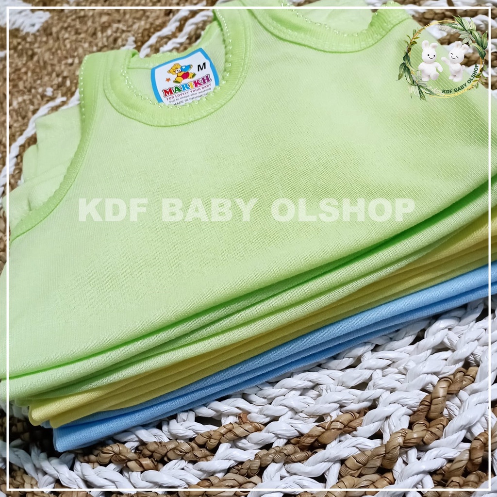 12 PCS KAOS DALEM ANAK,SINGLET ANAK WARNA CERAH HIJAU,BIRU,KUNING,USIA 3 BULAN- 1-23456 TAHUN