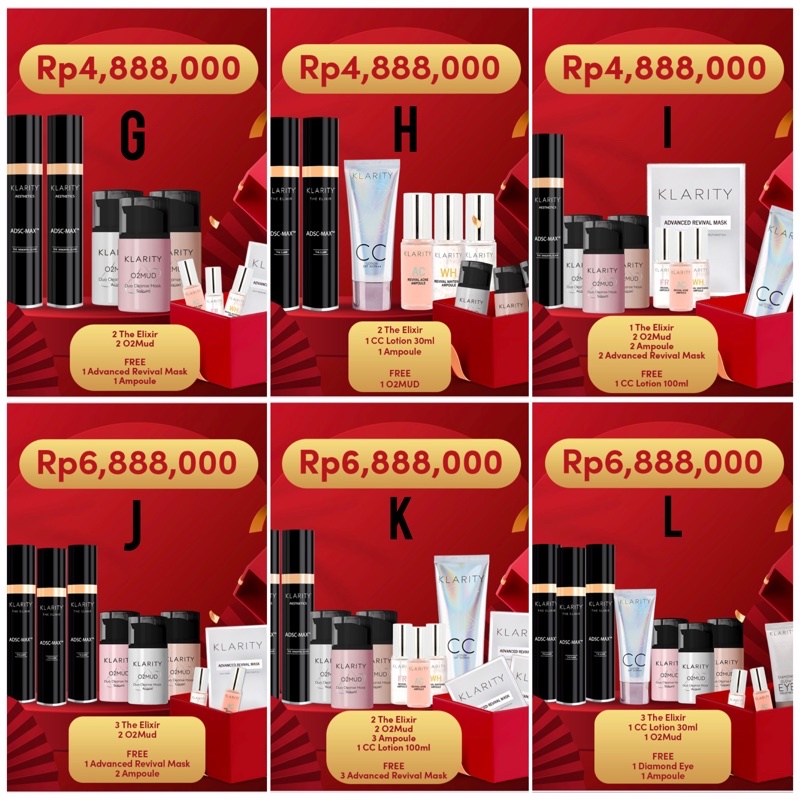 KLARITY - Promo CNY Immortal Elixir / O2mud / CC Lotion / Diamond Eye / Ampoule / Advanced Revival M
