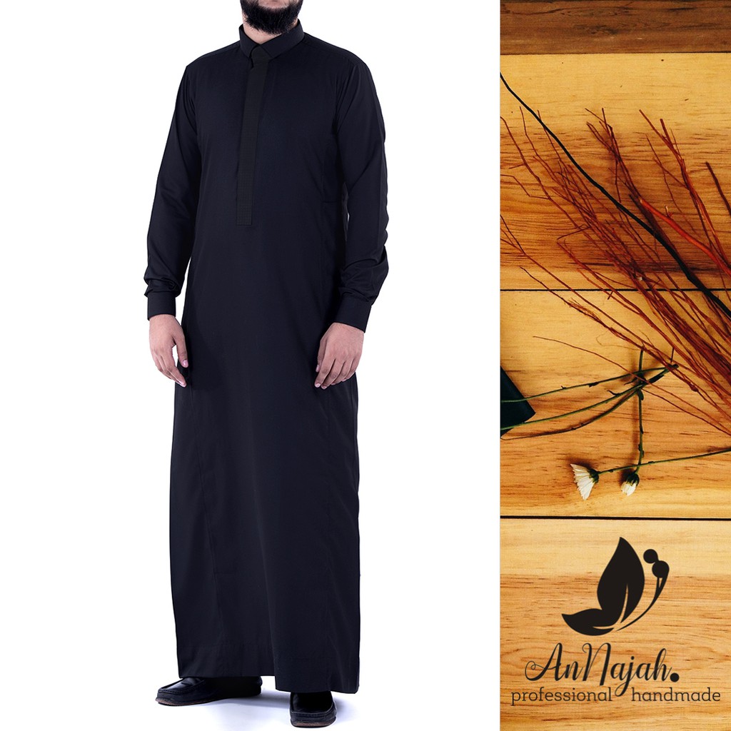 Jubah pria gamis pria An-Najah El Collar AN-2 Manset Kerah Kemeja