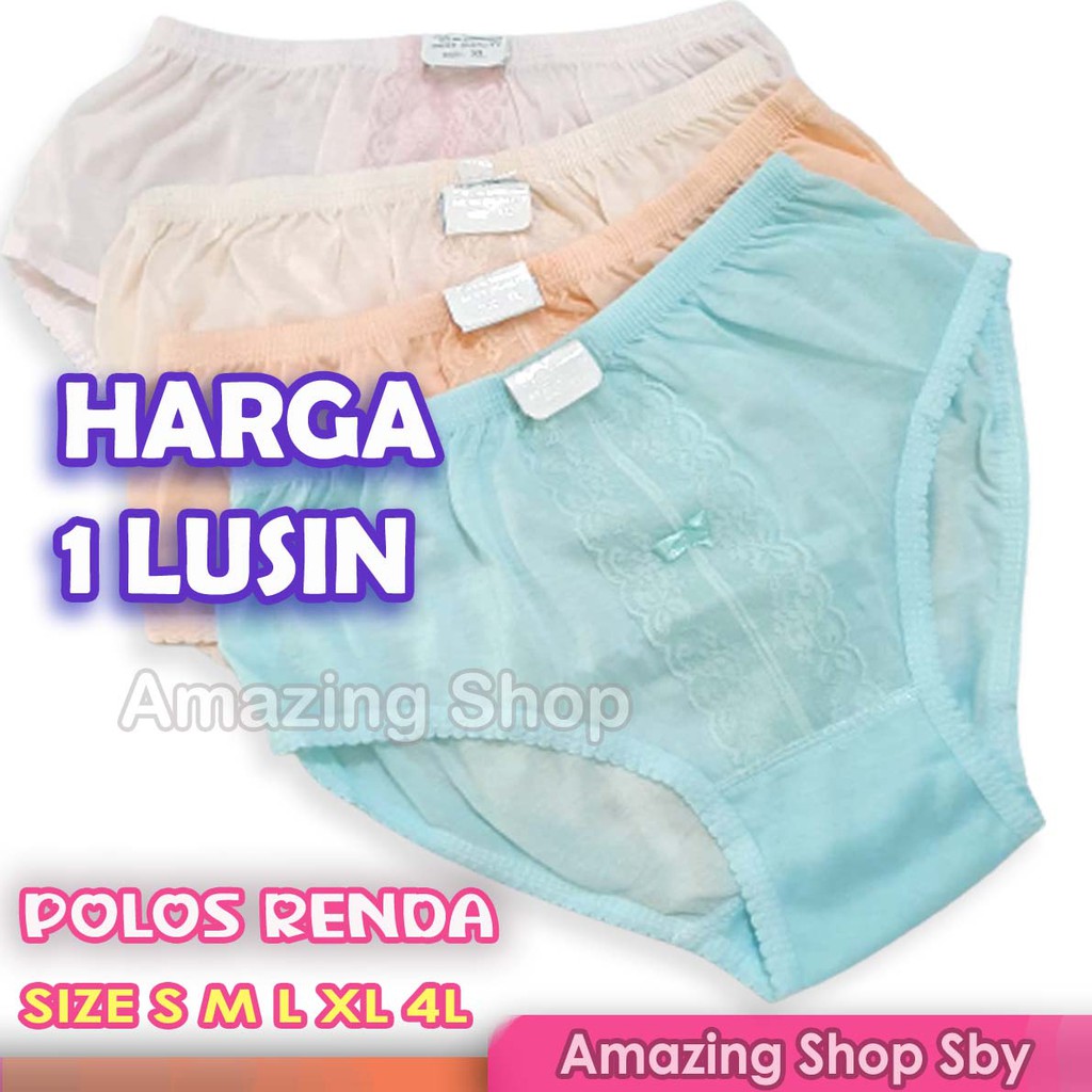 1 Lusin / 12Psc GROSIR CELANA DALAM WANITA Putri Yuliana Nafisya Renda Cantik Murah Amazing Shop SBY