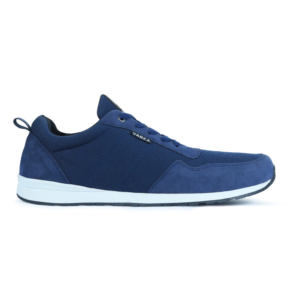 Sepatu Sneakers Pria V 4044 Brand Varka Sepatu Kets Olahraga Kuliah Jalan Jalan Terbaru Berkualitas Warna Navy