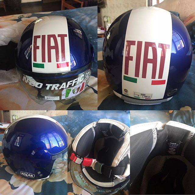 Helm Nolan N20 Traffic Fiat Navy White