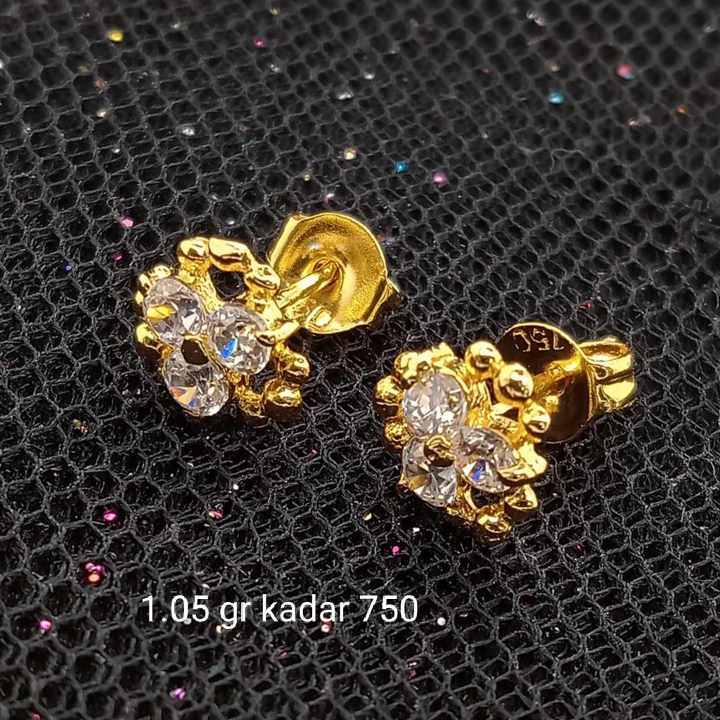 New Anting Emas 17K - 1.05 gr Kadar 750 - 1833