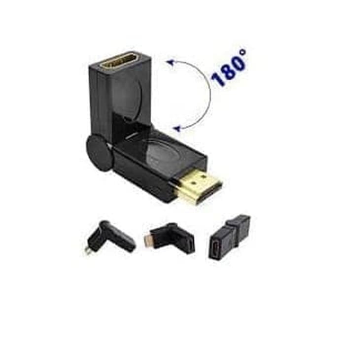 HDTV Elbow Male to Female Adapter Connector Converter Siku L 180 Belok