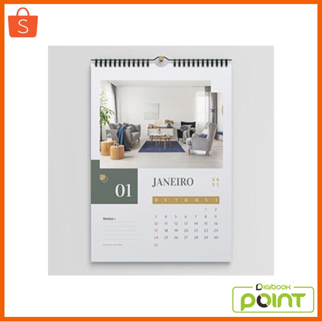 

Kalender Dinding 2024 Custom Spiral Portrait 32 x 48 cm Isi 4 Lembar