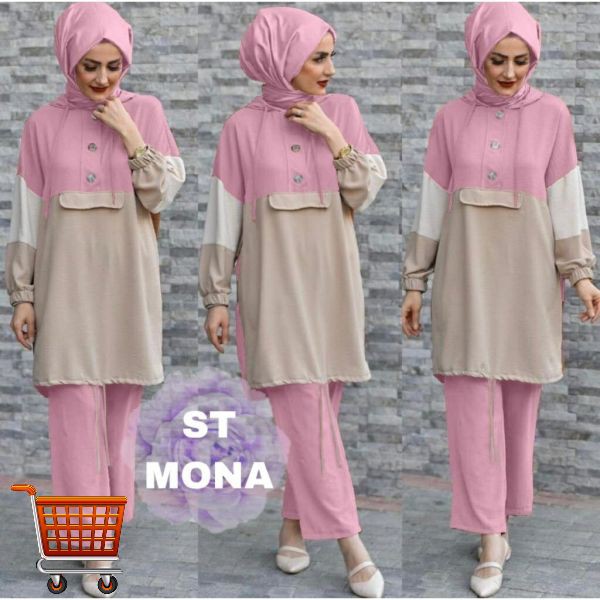 Setelan Mona Setelan Celana Muslim