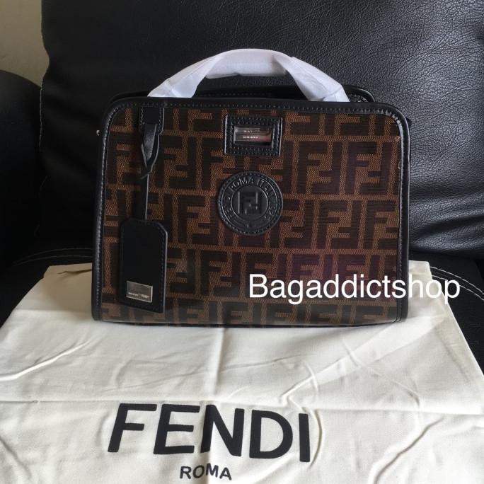 BagAddict Tas Fendi Peekaboo Defender Mini 2in1 Black SHW Mirror VIP