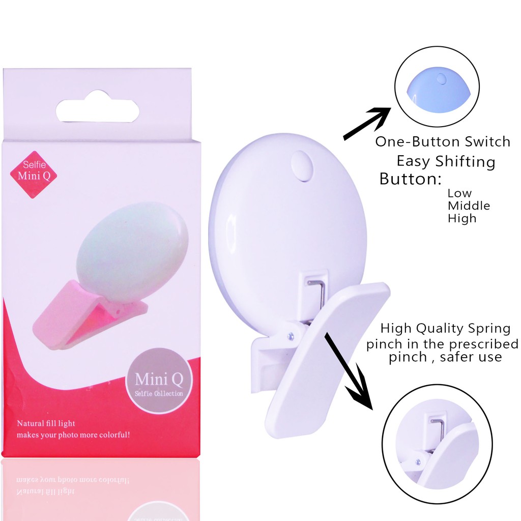 Ring Light Mini Q Selfie Light Mini Q Selfie Lamp Ring Light Portable