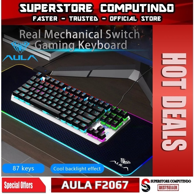 Keyboard Gaming TKL Mechanical AULA F-2067 RGB-AULA F2067