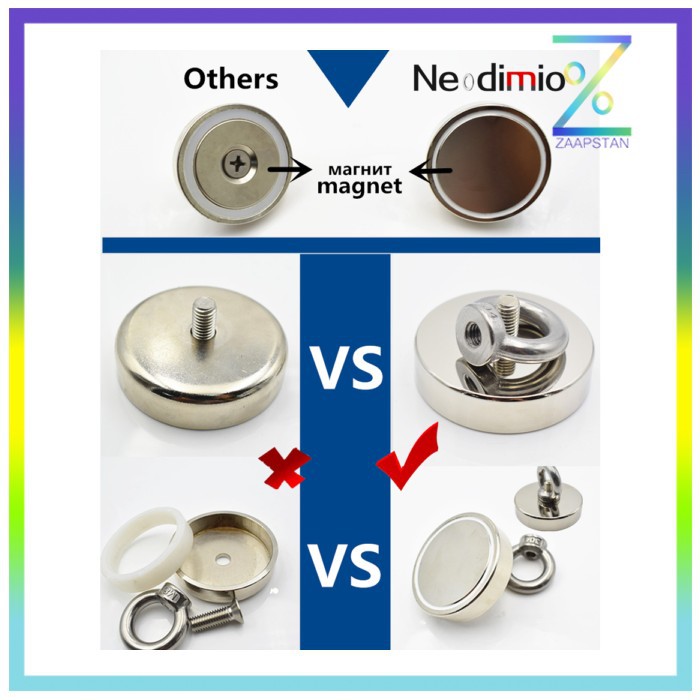 Strong Neodymium Magnet Model Bulat 48mm 50-100KG - TN6 - Silver