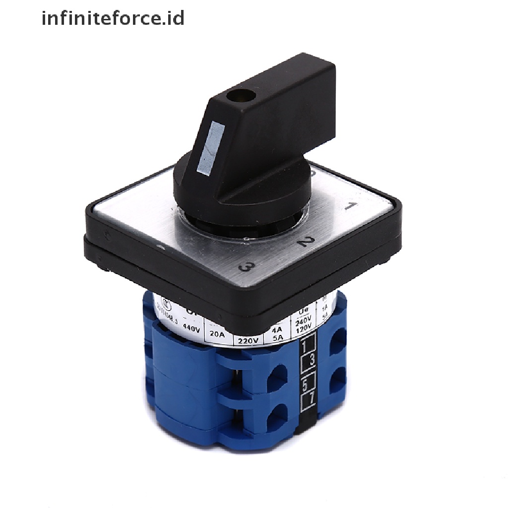 Infiniteforce.Id Switch Putar 4 Posisi 440v 20a 0-1 - 2-3 Lw26-20 / 2